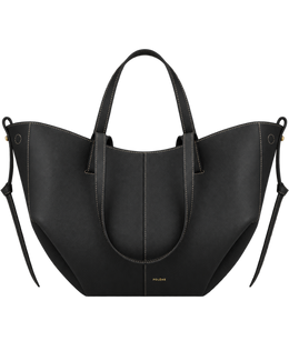 Cyme - Textured Black with Ecru Stitching