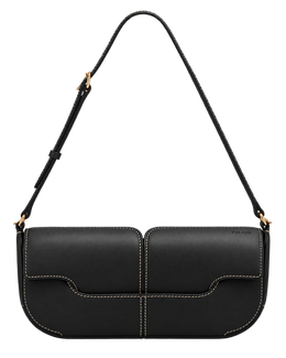 Osmo - Smooth Black with Ecru Stitching