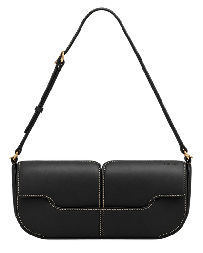 Osmo - Smooth Black with Ecru Stitching