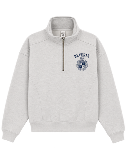 BH Crest Quarter Zip - Heather Gray/Navy