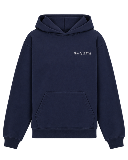 Eden Crest Hoodie - Navy/White