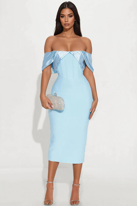 Westwood Bandage Midi Dress - Light Blue