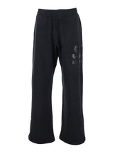 Golden goose Black Jogger Pants with Logo Printed on the Side in Cotton Man