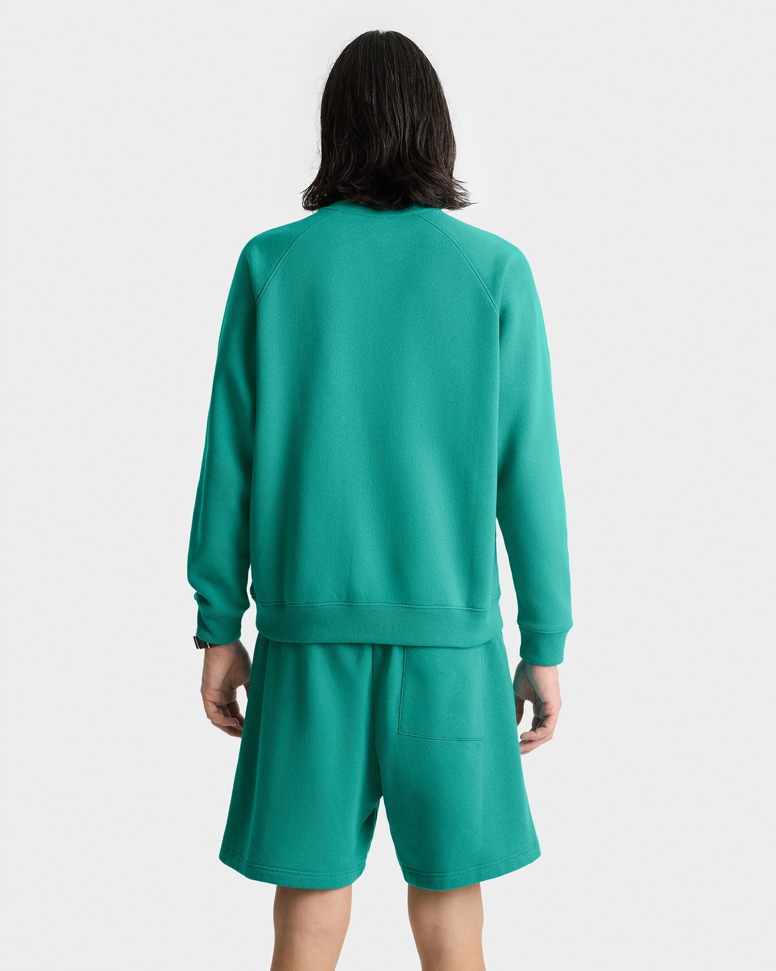 Varsity Crest Soft Gym Short - Spring Green/White