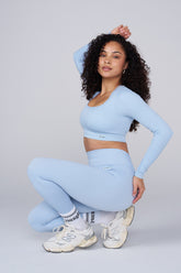 W449 Ribbed Seamless Longsleeve crop