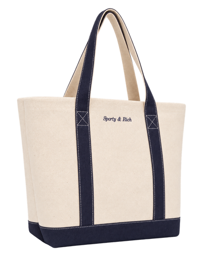 Eden Crest Two Tone Tote - Natural/Navy