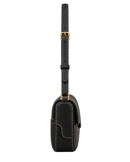 Osmo - Smooth Black with Ecru Stitching