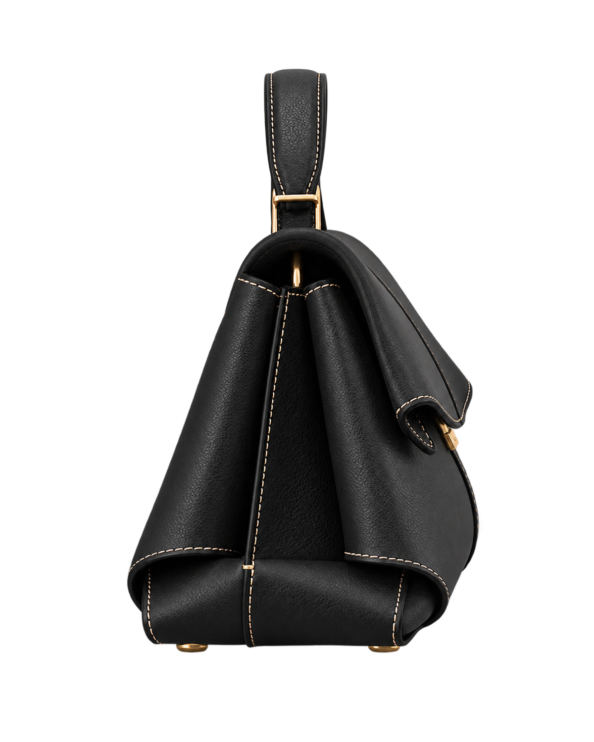 Mokki Edition Textured Black with Ecru Stitching