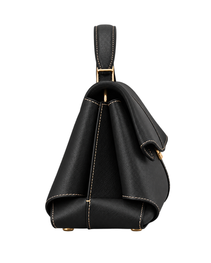 Mokki Edition Textured Black with Ecru Stitching