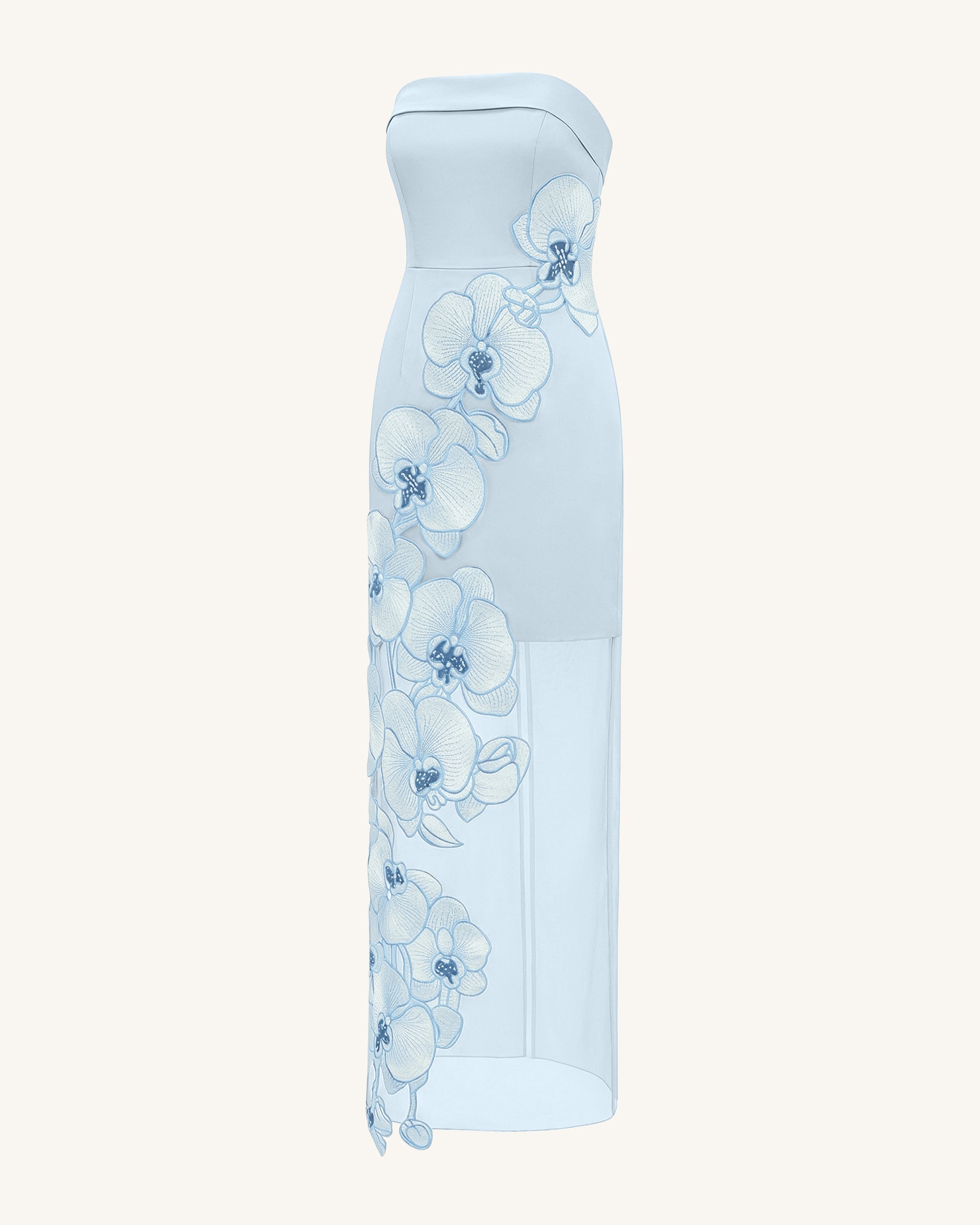 Orchid Embroidered Dress - Yellow