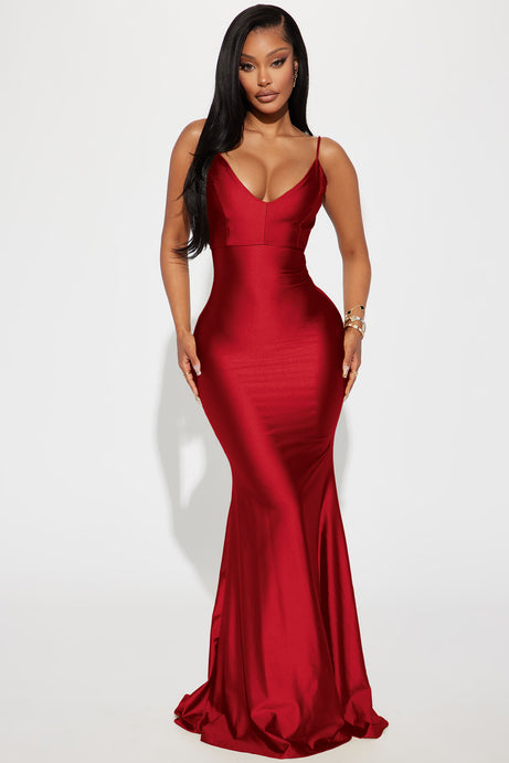 Walk Behind Me Maxi Dress - Wine