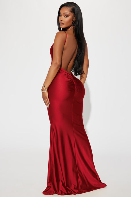 Walk Behind Me Maxi Dress - Wine
