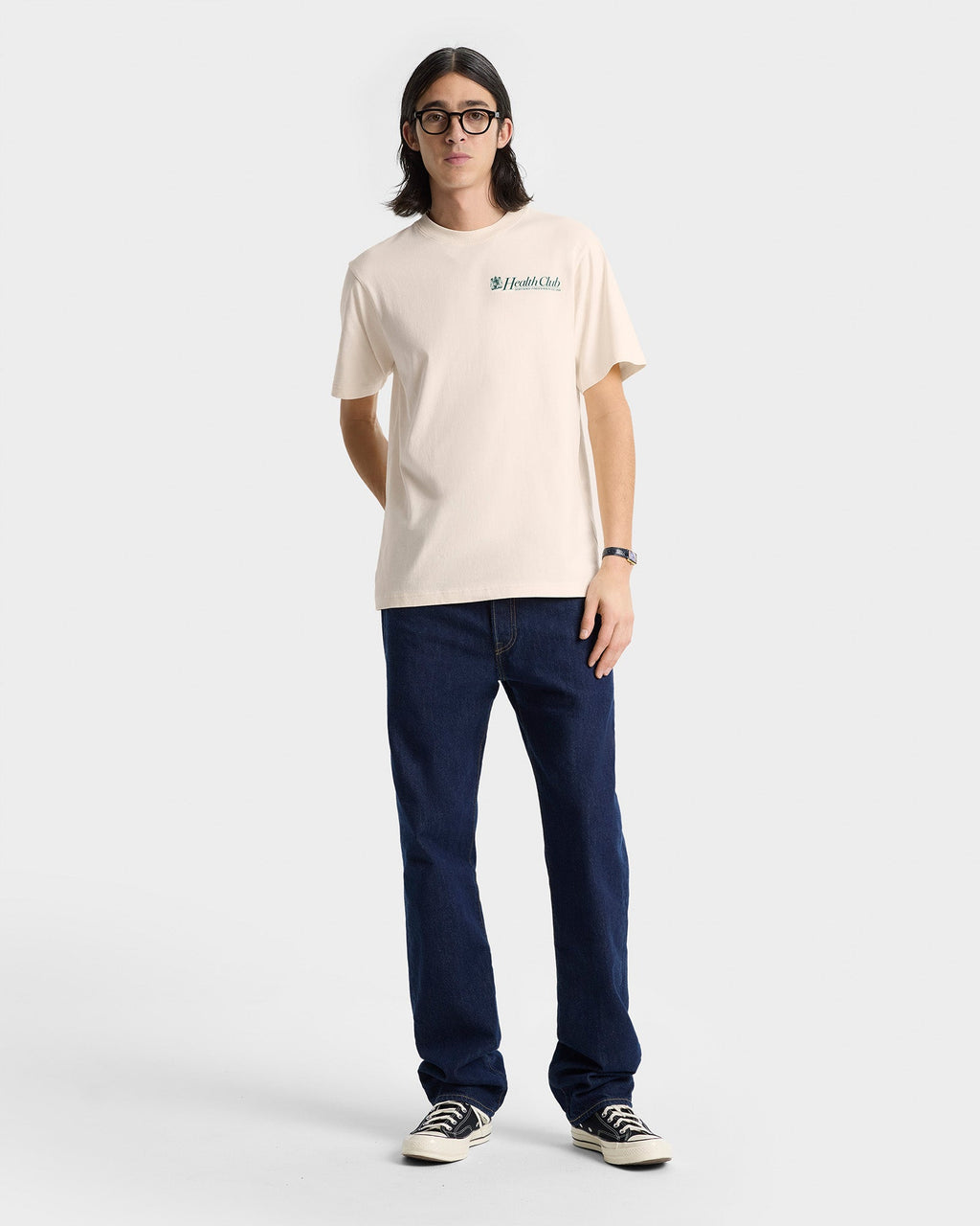 Lion Health T-Shirt - Cream/Navy