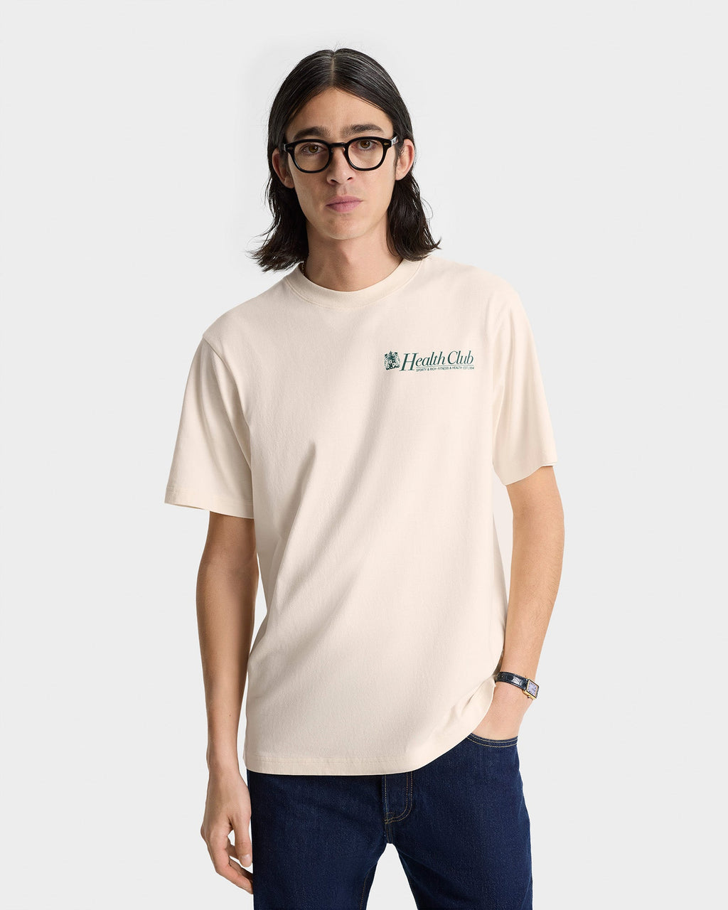 Lion Health T-Shirt - Cream/Navy