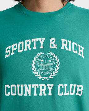 Varsity Crest Soft T-Shirt - Spring Green/White