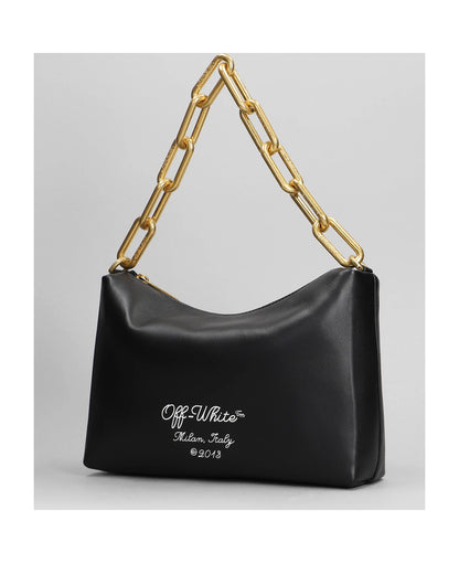 Off White Hand Bag In Black Leather - Bags | Shop From The Mirage