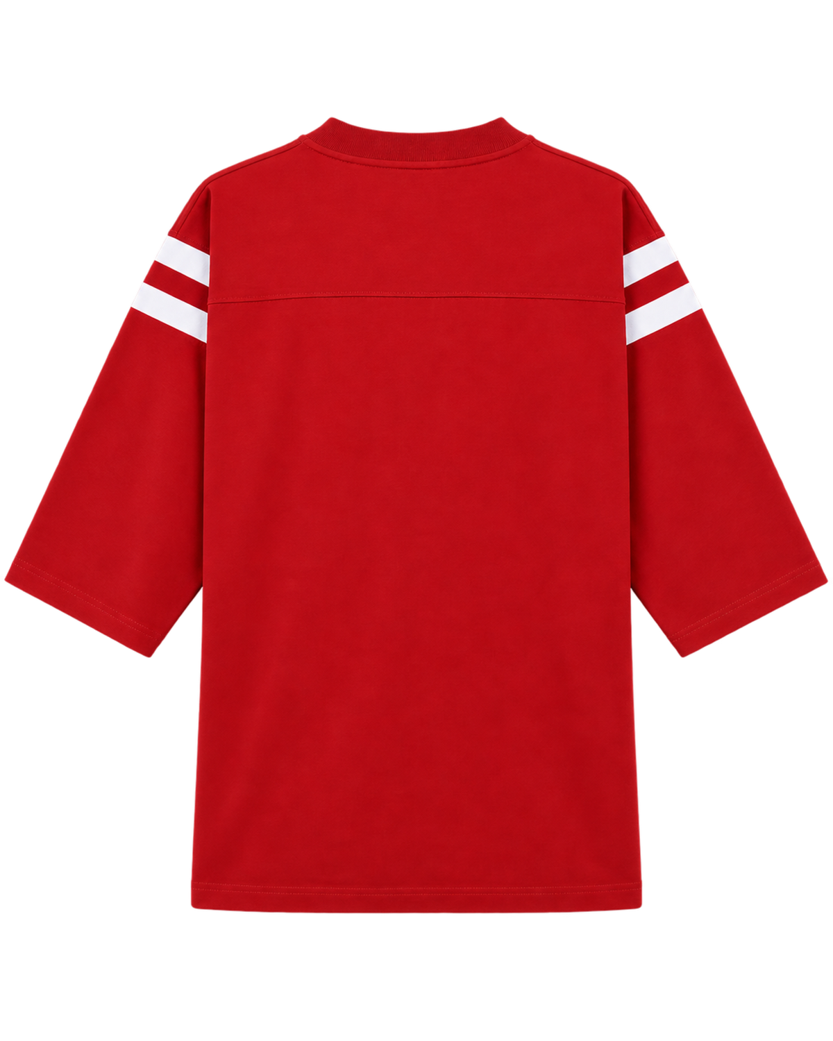 California Emblem Long Football Tee - Ruby/White