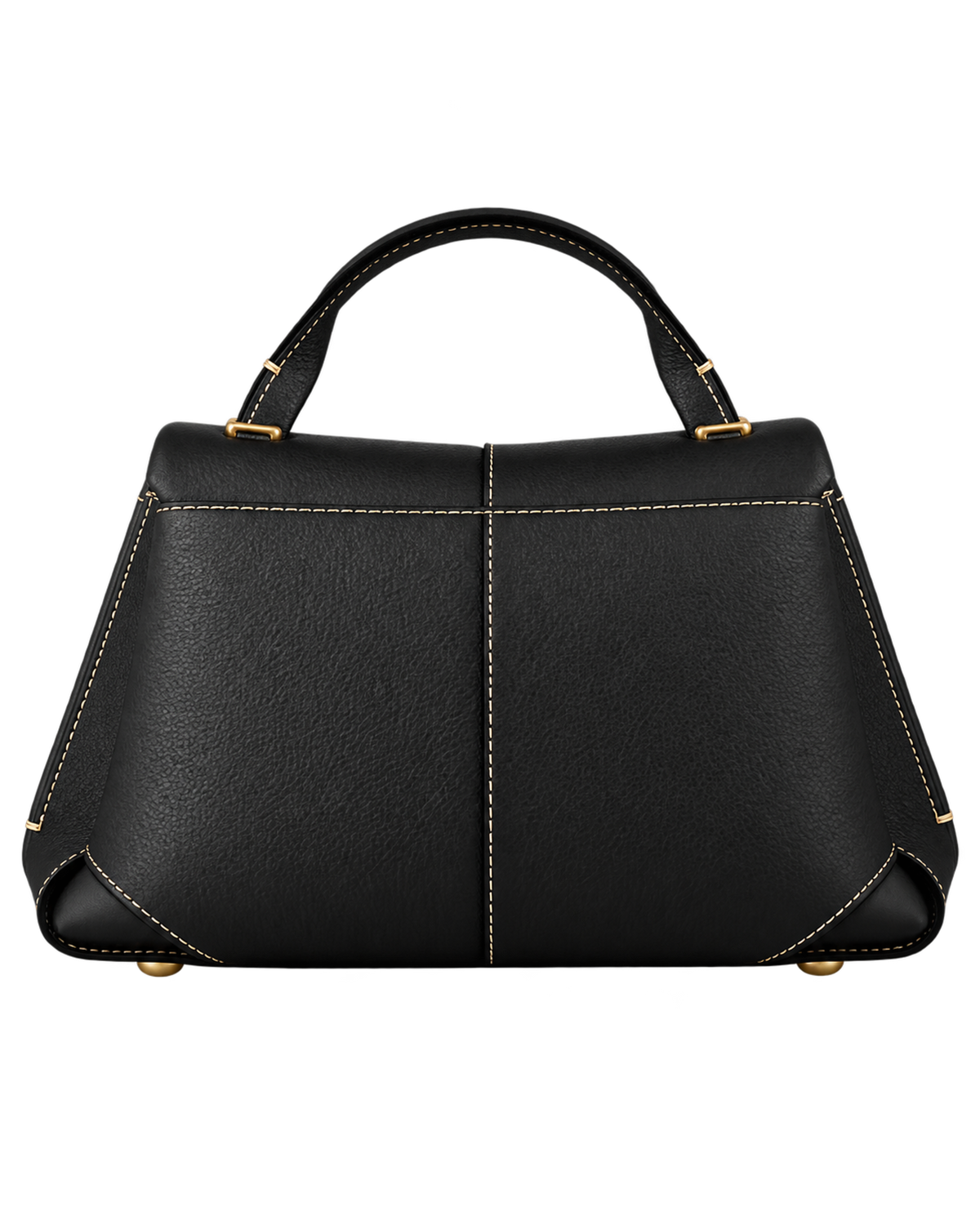 Mokki Mini Edition Textured Black with Ecru Stitching
