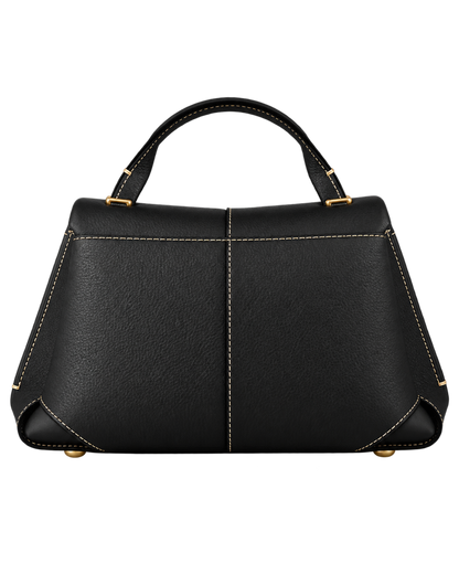 Mokki Mini Edition Textured Black with Ecru Stitching