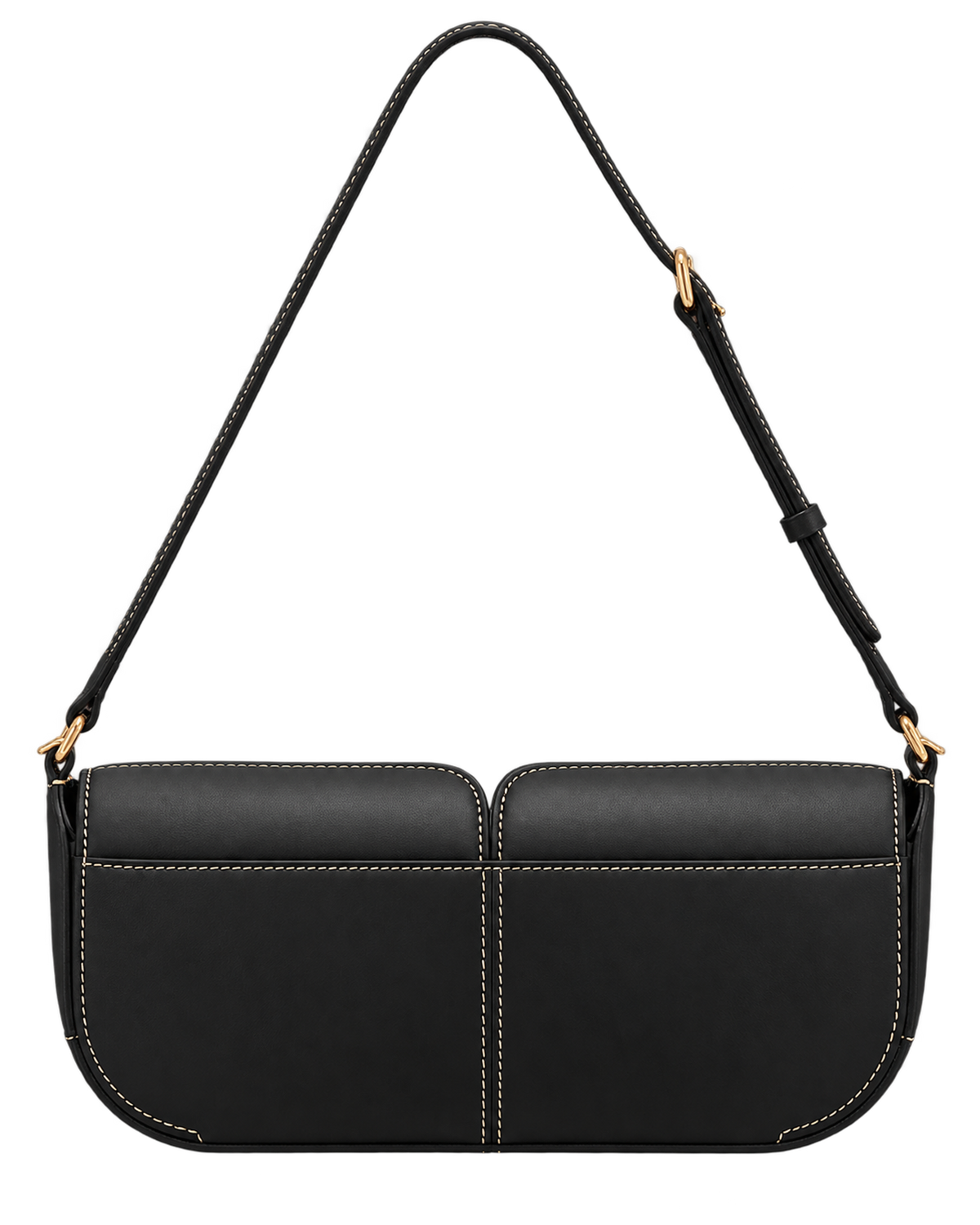 Osmo - Smooth Black with Ecru Stitching