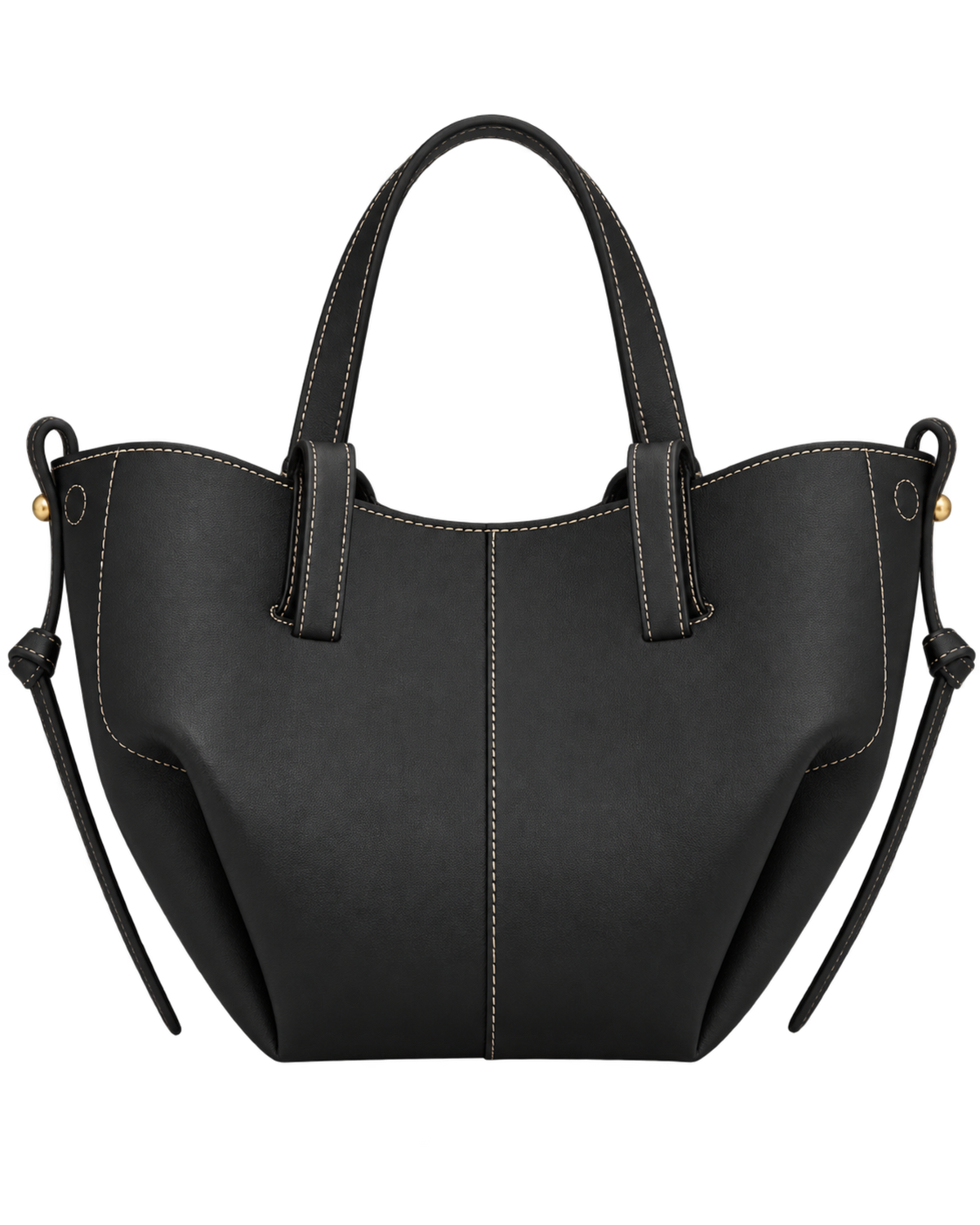 Cyme Mini Edition Textured Black with Ecru Stitching