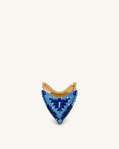 Paisley Crystal Butterfly Clutch - Multicolor