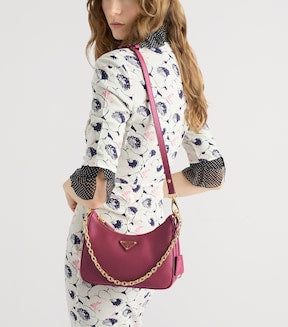 Mini Saffiano Leather Re-Edition Shoulder Bag