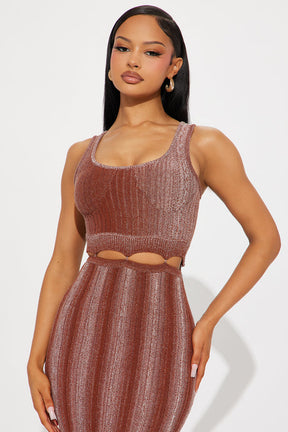 Mutual Feeling Sweater Midi Dress - Chocolate