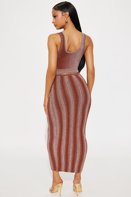 Mutual Feeling Sweater Midi Dress - Chocolate