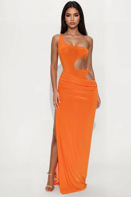 Georgina Cut Out Maxi Dress - Orange