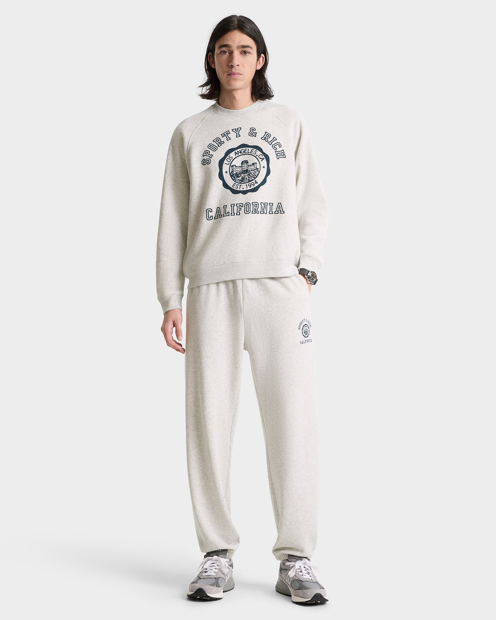 California Emblem Soft Sweatpant - Heather Gray/Navy