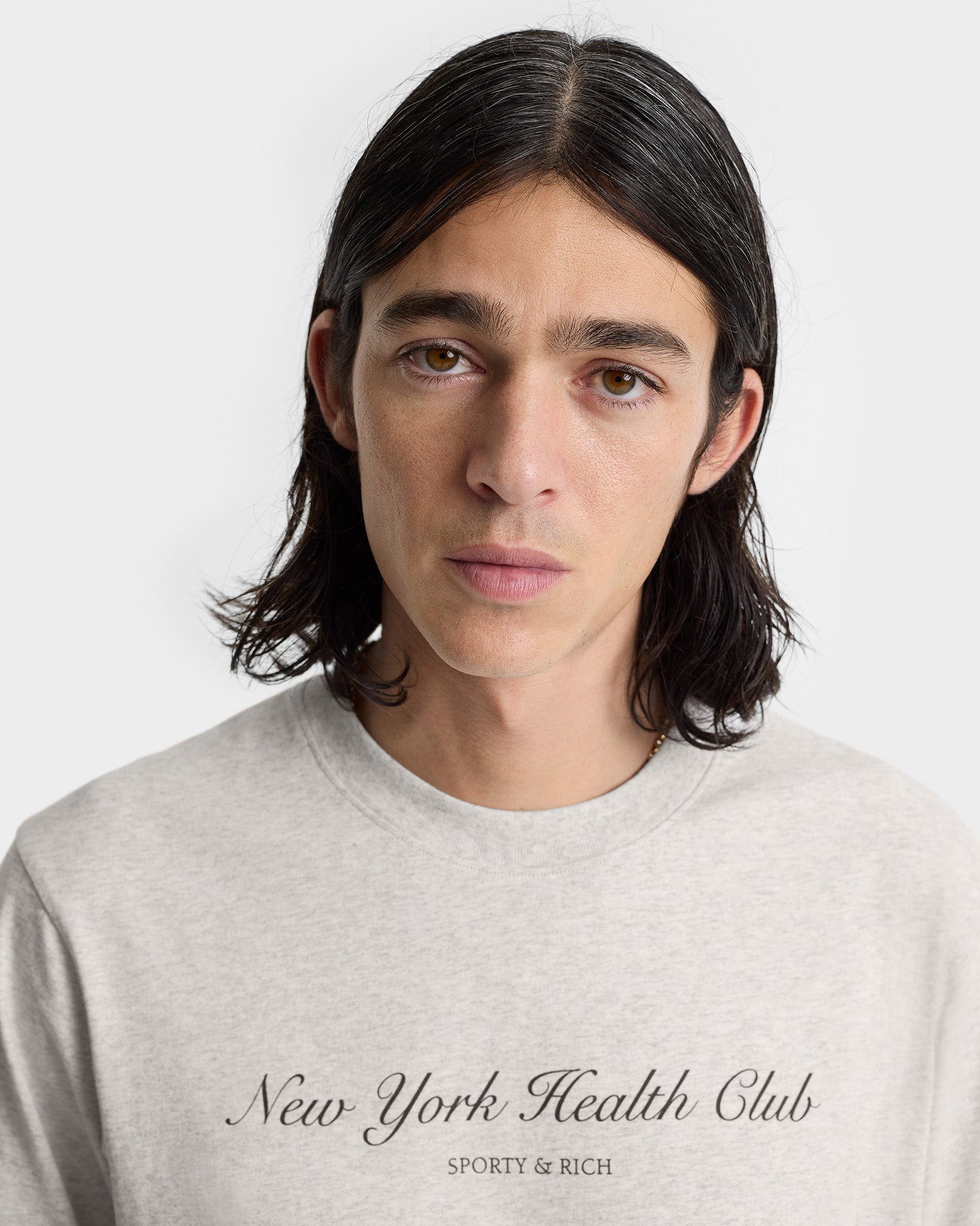 NY Health Club T-Shirt - Heather Gray/Navy