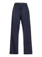 Msgm Blue Pants with Logo Band and Drawstring Waist in Cotton Man