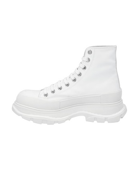 White Printed Logo Man Sneakers