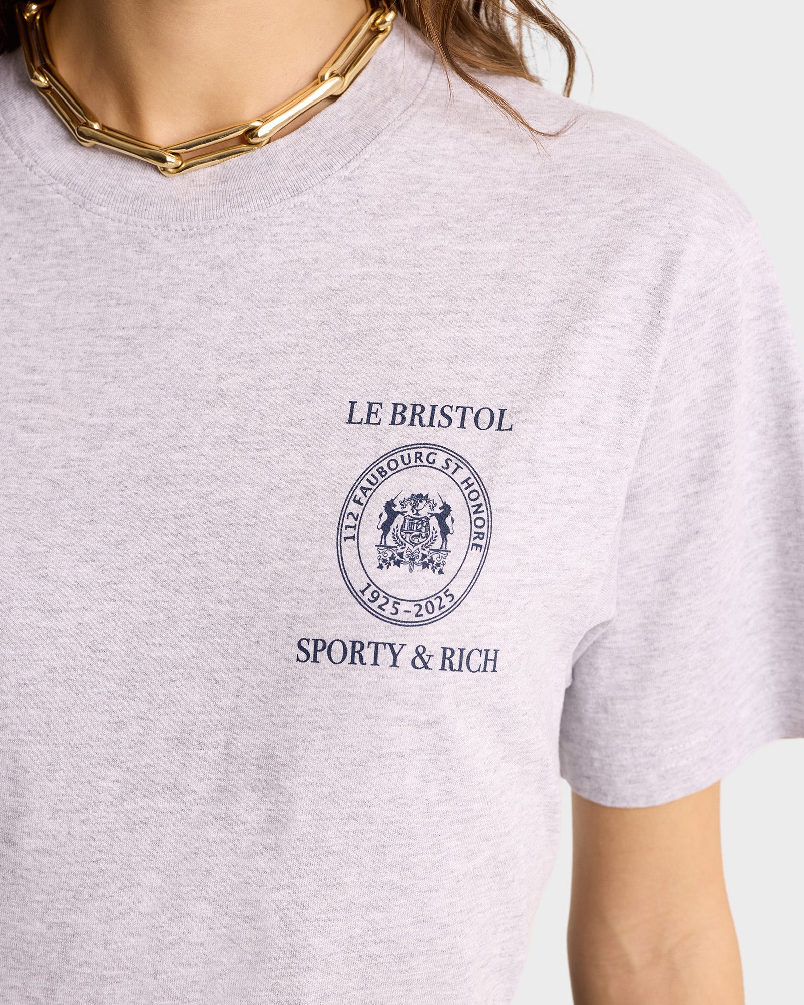 Crest Seal 100th T-Shirt - Heather Gray/Navy