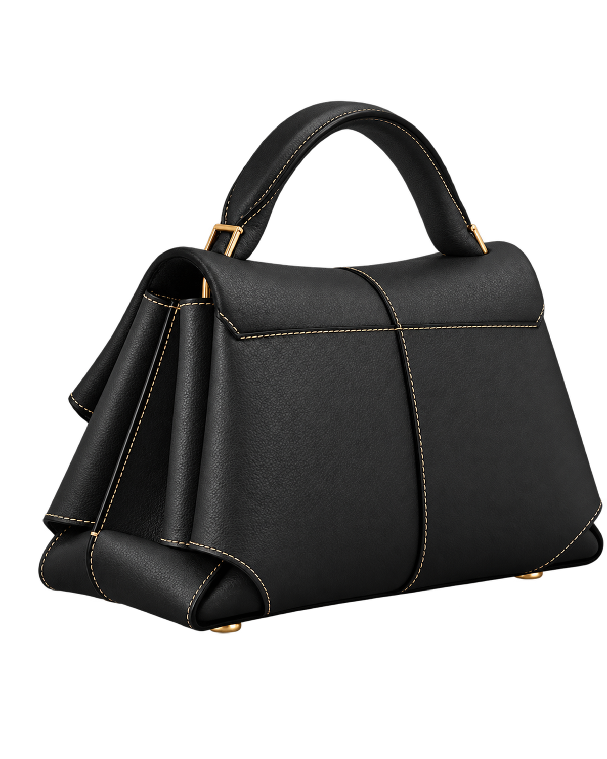 Mokki Edition Textured Black with Ecru Stitching