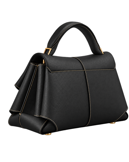 Mokki Edition Textured Black with Ecru Stitching