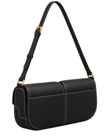 Osmo - Smooth Black with Ecru Stitching