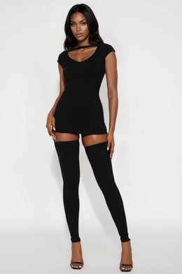 Ani Snatched Two Piece Mini Dress - Black