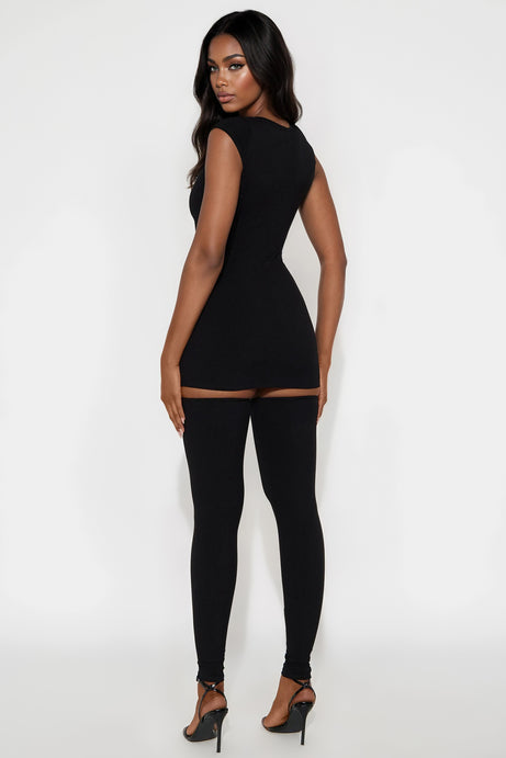 Ani Snatched Two Piece Mini Dress - Black