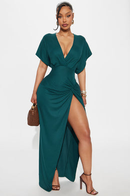 Stunning Scenes Maxi Dress - Hunter Green