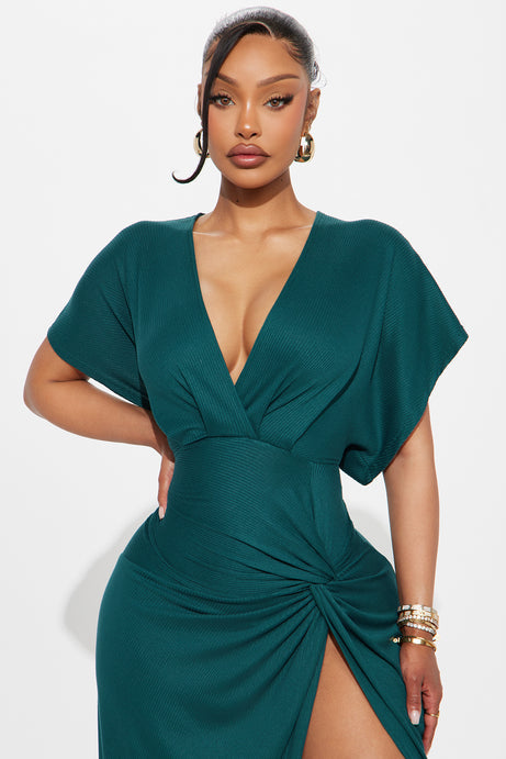 Stunning Scenes Maxi Dress - Hunter Green