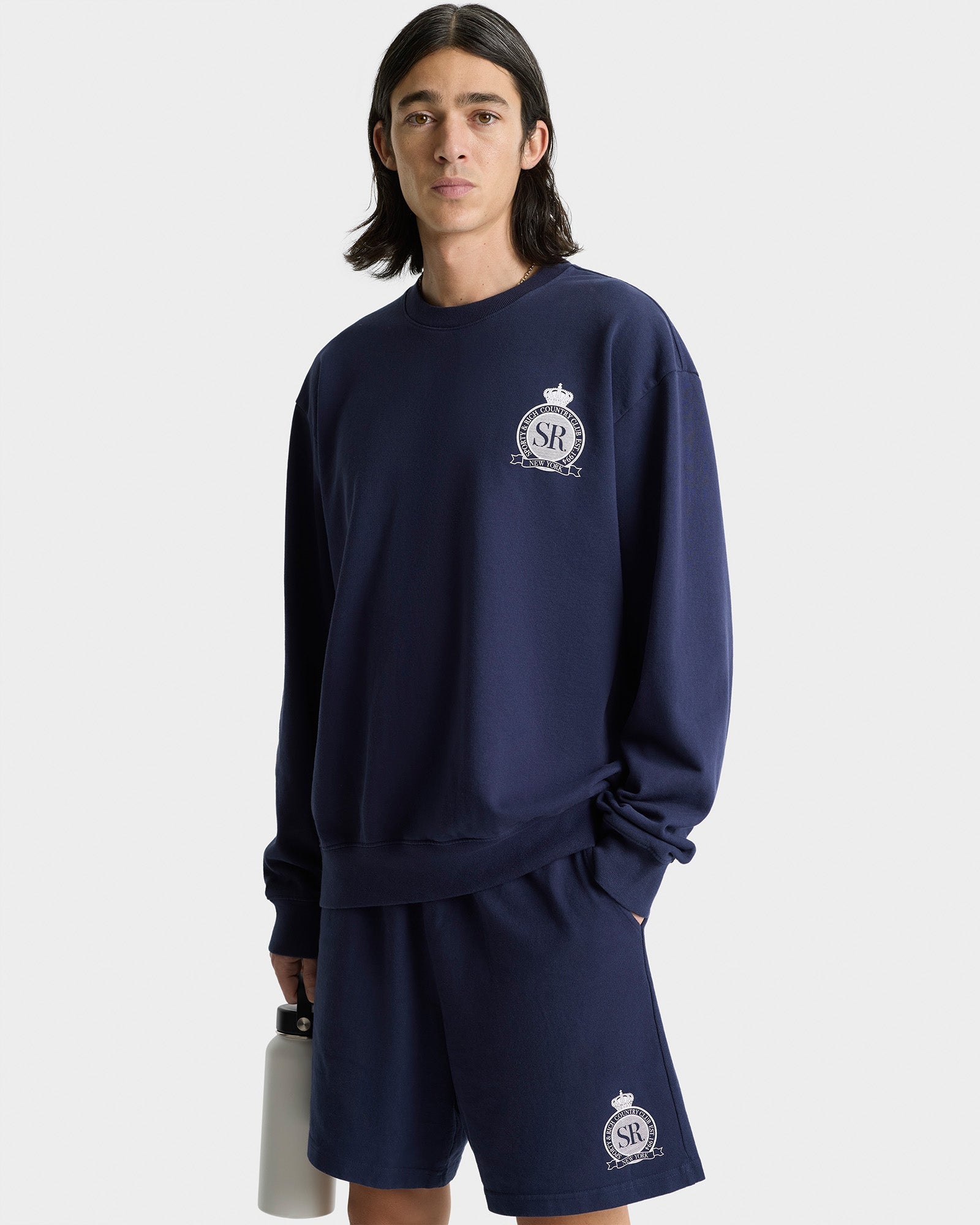 Royal Club Gym Short - Navy/White