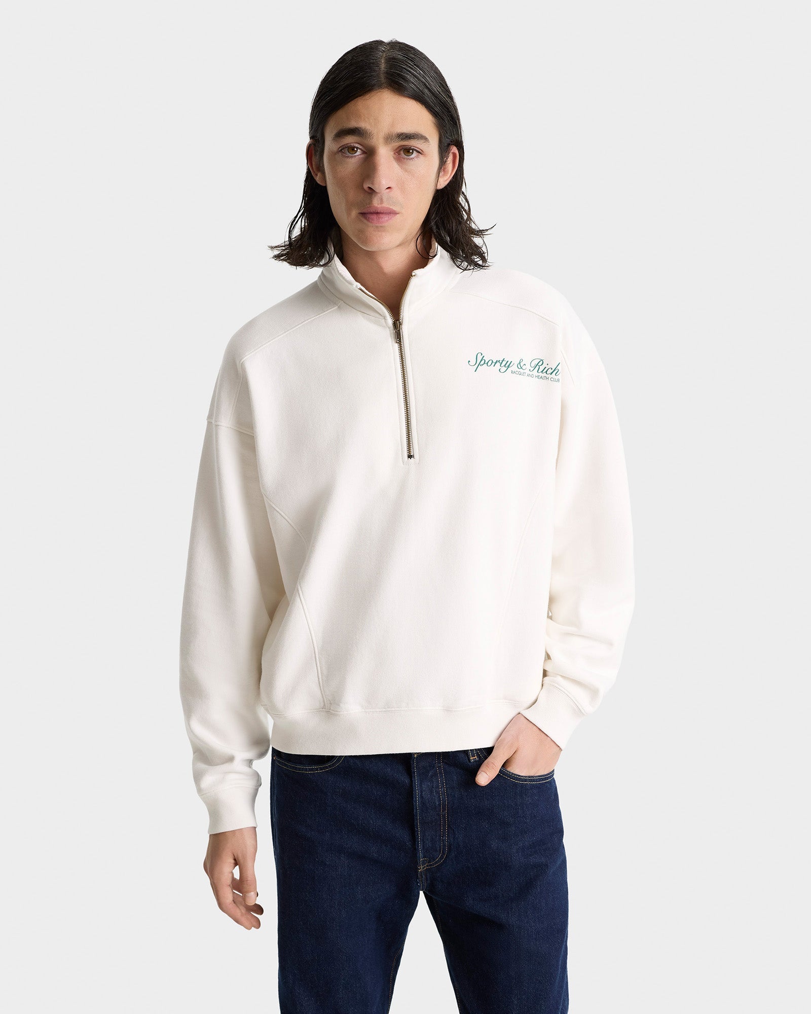 Syracuse Quarter Zip - White/Alpine