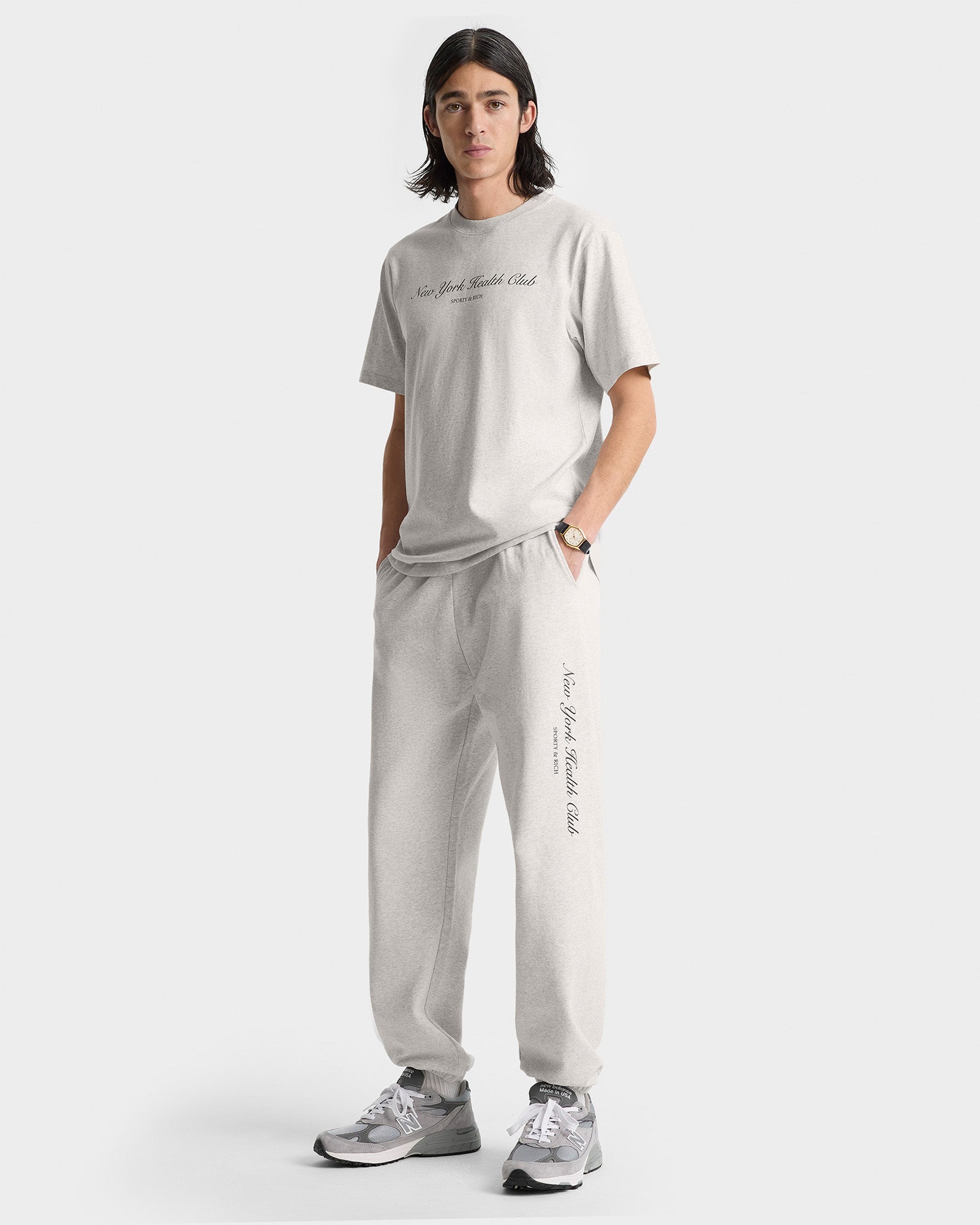 NY Health Club Sweatpant - Heather Gray/Navy