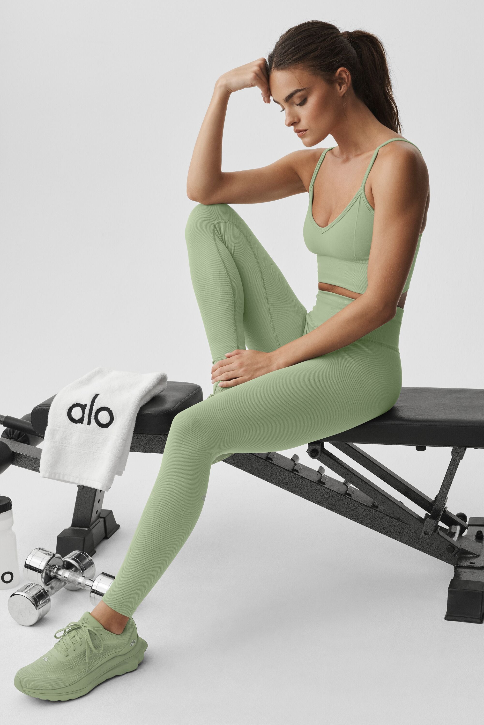 Seamless Modal Ribbed High-Waist 7/8 Legging
