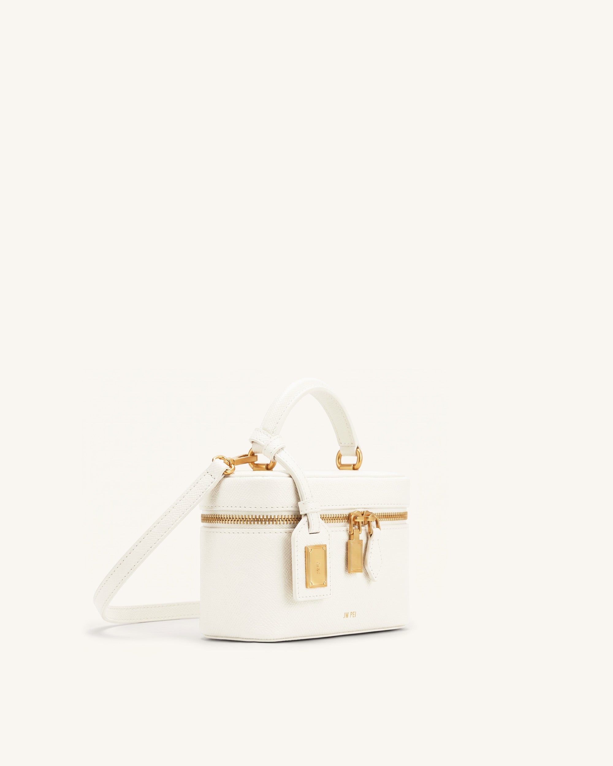 Cleo Box Shape Top Handle Bag - Off-white