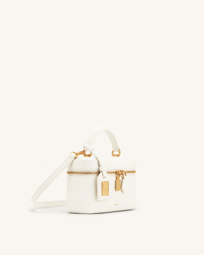 Cleo Box Shape Top Handle Bag - Off-white