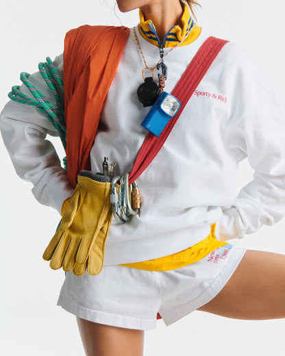 NY Motion Crewneck - White/Berry/Azure