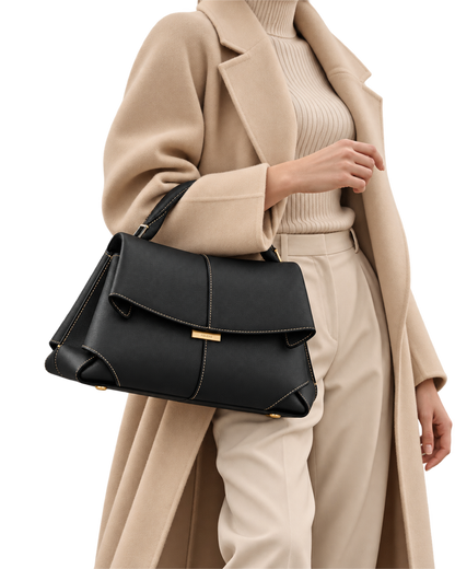 Mokki Edition Textured Black with Ecru Stitching